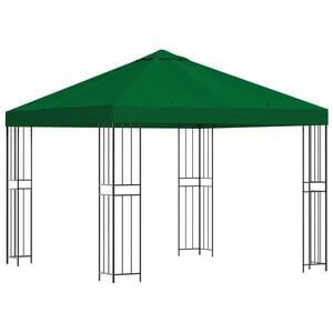 vidaXL Pavilon 3 x 3 m Z&ouml;ld Poli&eacute;szter &eacute;s ac&eacute;l 190 gsm