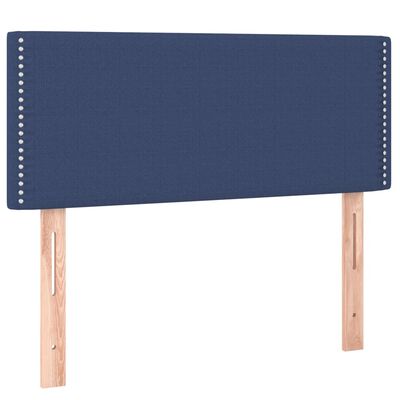 vidaXL kék szövet rugós ágy matraccal 90 x 200 cm