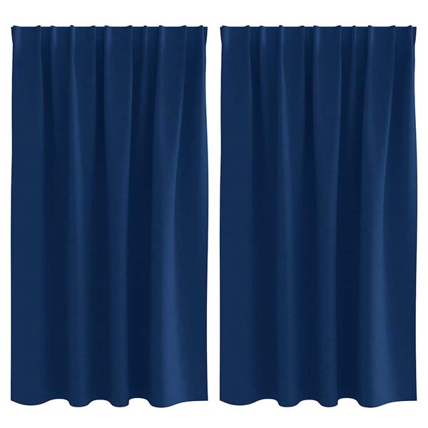 vidaXL Fekete F&uuml;gg&ouml;ny Gyűrűkkel 2 pcs S&ouml;t&eacute;t k&eacute;k 140 x 140 cm