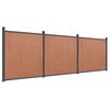 vidaXL barna WPC ker&iacute;t&eacute;spanel 526 x 186 cm