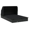 vidaXL 2 személyes fekete polyrattan napágy tetővel 213 x 118 x 97 cm