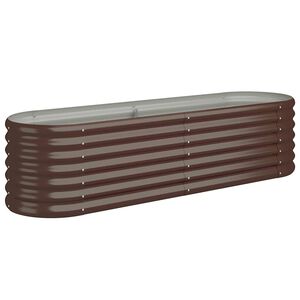 vidaXL barna horganyzott ac&eacute;l kerti magas&aacute;gy&aacute;s 152x40x36 cm