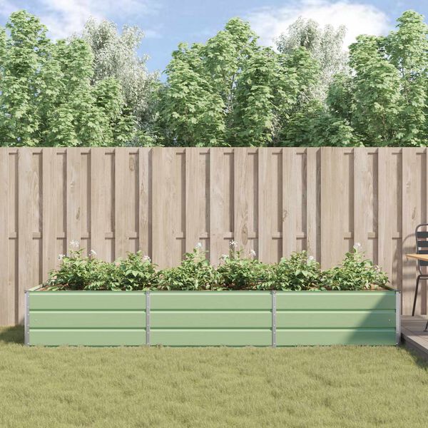 vidaXL N&ouml;v&eacute;nytart&oacute; Pasztell Z&ouml;ld 195 x 100 x 45 cm Horganyzott ac&eacute;l