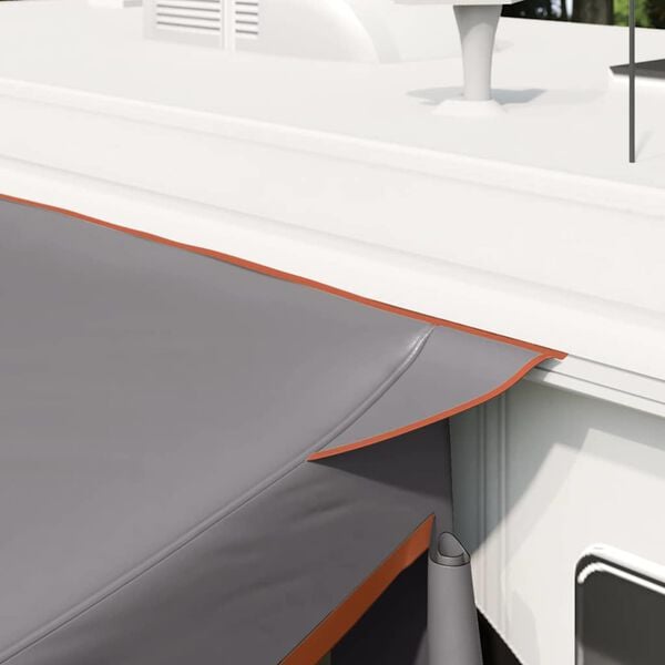 vidaXL Csomagt&eacute;rajt&oacute; s&aacute;tor Sz&uuml;rke &eacute;s narancs 285 x 255 x 245 cm taft