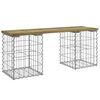 vidaXL impregn&aacute;lt fenyőfa gabion kerti pad 103 x 31 x 42 cm