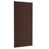 vidaXL Tetőpanel 12 db Barna 100 x 45 cm Horganyzott ac&eacute;l