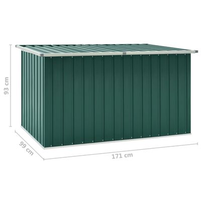 vidaXL zöld kerti tárolóláda 171 x 99 x 93 cm