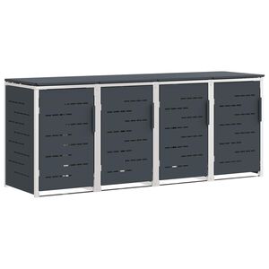 vidaXL Kerekes Hullad&eacute;kgyűjtő T&aacute;rol&aacute;s for 4 Bins 240L Antracitsz&uuml;rke