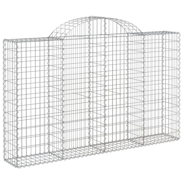 vidaXL 4 db &iacute;ves horganyzott vas gabion kos&aacute;r 200x30x120/140 cm