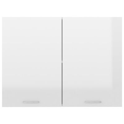 vidaXL magasfényű fehér forgácslap függő szekrény 80 x 31 x 60 cm