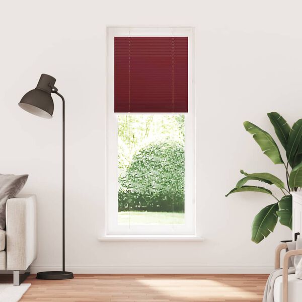 vidaXL plisz&iacute;rozott redőny Bordeaux piros 70x200 cm sz&ouml;vetsz&eacute;less&eacute;g