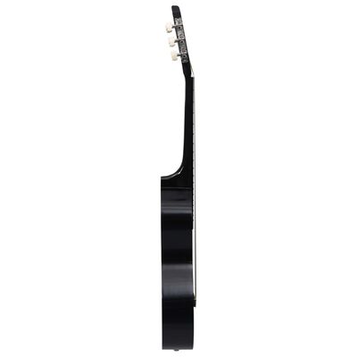 vidaXL 12 darabos fekete klasszikus gitár kezdőkészlet 4/4 39"