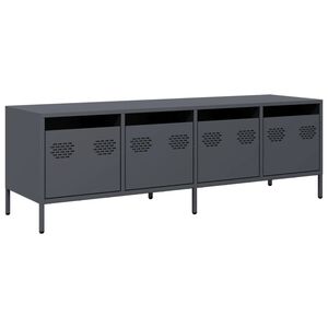 vidaXL antracit hidegen hengerelt ac&eacute;l TV-szekr&eacute;ny 135x39x43,5 cm