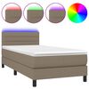 vidaXL t&oacute;psz&iacute;nű sz&ouml;vet rug&oacute;s &eacute;s LED-es &aacute;gy matraccal 90x190 cm