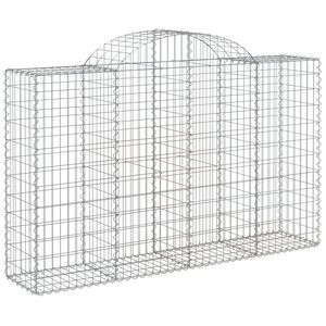 vidaXL &iacute;ves horganyzott vas gabion kos&aacute;r 200x50x120/140 cm