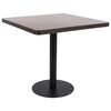 vidaXL s&ouml;t&eacute;tbarna MDF bisztr&oacute;asztal 80 x 80 cm