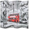 vidaXL fekete-feh&eacute;r londoni busz mint&aacute;s parav&aacute;n 200 x 170 cm