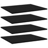 vidaXL 4 db fekete szerelt fa k&ouml;nyvespolc 60 x 50 x 1,5 cm
