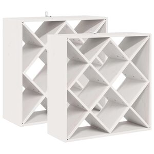 vidaXL Bor&aacute;gas 2 db Feh&eacute;r 62 x 25 x 62 cm T&ouml;m&ouml;r fenyőfa