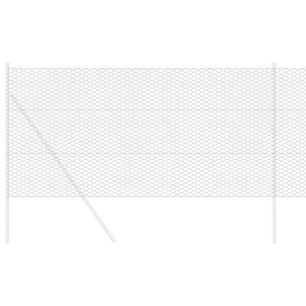 vidaXL Hexagon kerítés Szürke 1.2 x 10 m Acél