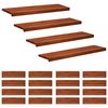 vidaXL L&eacute;pcsőszőnyegek 20 db 100 x 25 x 2 cm Barna T&ouml;m&ouml;r b&uuml;kkfa
