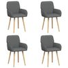 vidaXL &Eacute;tkező Sz&eacute;kek 4 pcs Sz&ouml;vet S&ouml;t&eacute;tsz&uuml;rke 56,5 x 50 x 87,5 cm