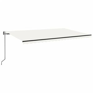 vidaXL kr&eacute;msz&iacute;nű automata sz&eacute;l&eacute;rz&eacute;kelős &eacute;s LED-es napellenző 500x300cm