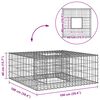 vidaXL Gabion emelt &aacute;gy Ez&uuml;st 100 x 100 x 40 cm Horganyzott ac&eacute;l