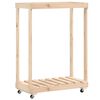 vidaXL t&ouml;m&ouml;r fenyőfa r&ouml;nkt&aacute;rol&oacute; kerekekkel 76,5 x 40 x 108 cm