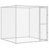 vidaXL Kutyaketrec Ez&uuml;st 200 x 200 x 200 cm Horganyzott ac&eacute;l