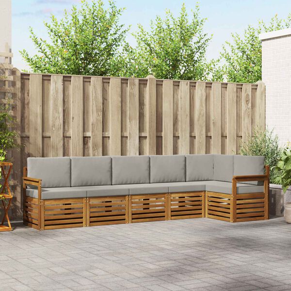 vidaXL &Uuml;lőgarnit&uacute;r&aacute;k 6 pcs Term&eacute;szetes &eacute;s Vil&aacute;gossz&uuml;rke T&ouml;m&ouml;r Ak&aacute;cfa