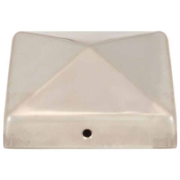 vidaXL 6 db g&uacute;la alak&uacute; rozsdamentes ac&eacute;l ker&iacute;t&eacute;soszlop-sapka 81x81 mm