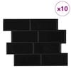 vidaXL Metrócsempe 10 pcs Fekete 29.4 x 21.4 cm Poliuretán és PET
