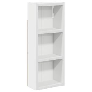 vidaXL F&uuml;rdőszobai faliszekr&eacute;ny Feh&eacute;r 20 x 10 x 50 cm M&eacute;rn&ouml;ki fa