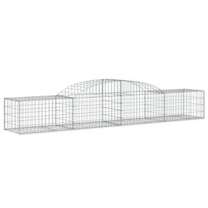 vidaXL &iacute;ves horganyzott vas gabion kos&aacute;r 300 x 50 x 40/60 cm