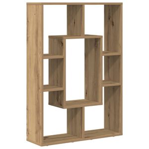 vidaXL k&eacute;zműves t&ouml;lgy sz&iacute;nű szerelt fa k&ouml;nyvespolc 63 x 20 x 90 cm