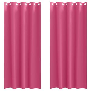 vidaXL Fekete F&uuml;gg&ouml;ny Gyűrűkkel 2 pcs &Eacute;l&eacute;nk r&oacute;zsasz&iacute;n 225 x 140 cm