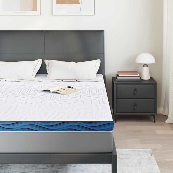 vidaXL Matrac topper Feh&eacute;r 140 x 200 cm Jacquard sz&ouml;vet