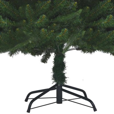 vidaXL zöld PVC és PE műkarácsonyfa LED-del és gömbszettel 180 cm