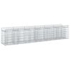 vidaXL Gabion emelt &aacute;gy 2 db 300 x 50 x 60 cm Horganyzott Ac&eacute;l Ez&uuml;st