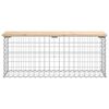 vidaXL tömör fenyőfa gabion kerti pad 103x31,5x42 cm