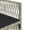 vidaXL 5r&eacute;szes vil&aacute;gossz&uuml;rke polyrattan kerti &eacute;tkezőgarnit&uacute;ra p&aacute;rn&aacute;val