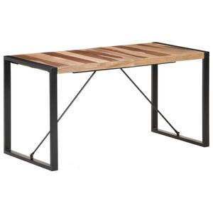 vidaXL t&ouml;m&ouml;r fa &eacute;tkezőasztal 140 x 70 x 75 cm