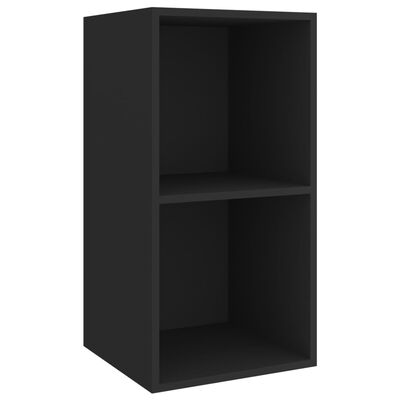 vidaXL 3 részes fekete forgácslap TV-szekrény