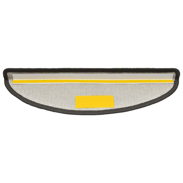 vidaXL 30 db sötétszürke félkör alakú lépcsőszőnyeg 56 x 17 x 3 cm