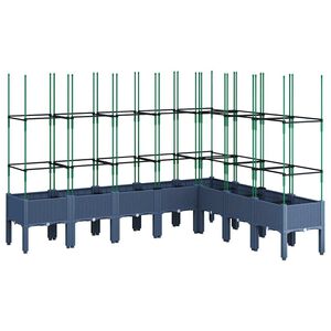 vidaXL k&eacute;ksz&uuml;rke polipropil&eacute;n r&aacute;csos kerti &uuml;ltetől&aacute;da 200x160x142,5 cm