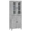 vidaXL betonsz&uuml;rke szerelt fa magasszekr&eacute;ny 69,5 x 34 x 180 cm