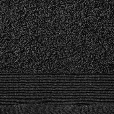 vidaXL 2 db fekete pamut kéztörlő törölköző 450 g/m² 50 x 100 cm