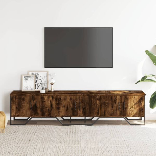 vidaXL füstös tölgy színű szerelt fa TV-szekrény 180 x 34 x 41 cm