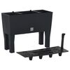vidaXL antracitsz&uuml;rke polipropil&eacute;n rattan kerti magas&aacute;gy&aacute;s 60x25x46 cm